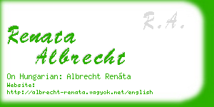 renata albrecht business card
